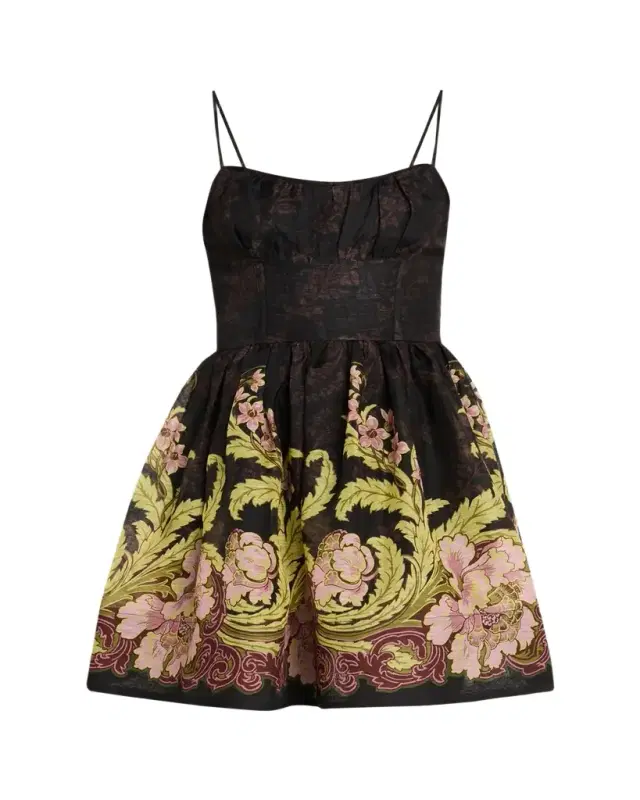 Alba Floral Fit-And-Flare Mini Dress