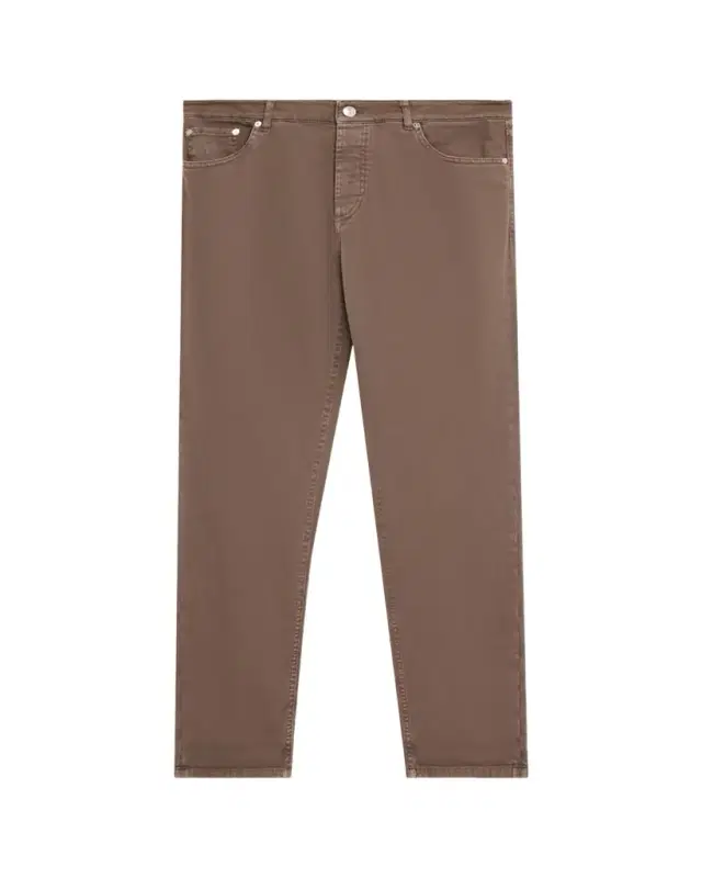 Brunello Cucinelli Men's Garment-Dyed Cotton Five-Pocket Pants