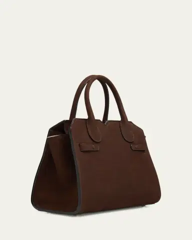 Valextra Milano Mini Millepunte Nubuck Top-Handle Bag | Thumbnail 3 Valextra Milano Mini Millepunte Nubuck Top-Handle Bag | Thumbnail 3