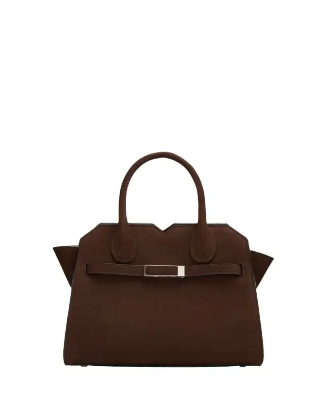 Valextra Milano Mini Millepunte Nubuck Top-Handle Bag