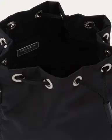Prada Vela Re-Nylon Drawstring Pouch Bag | Thumbnail 3 Prada Vela Re-Nylon Drawstring Pouch Bag | Thumbnail 3
