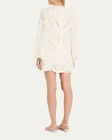 Veronica Beard Amberg Embroidered Mini Dress | Thumbnail 3 Veronica Beard Amberg Embroidered Mini Dress | Thumbnail 3