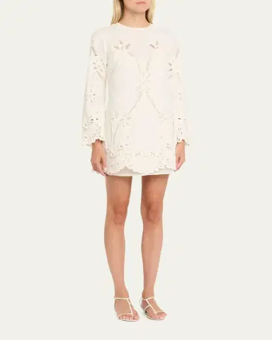 Veronica Beard Amberg Embroidered Mini Dress | Thumbnail 4 Veronica Beard Amberg Embroidered Mini Dress | Thumbnail 4