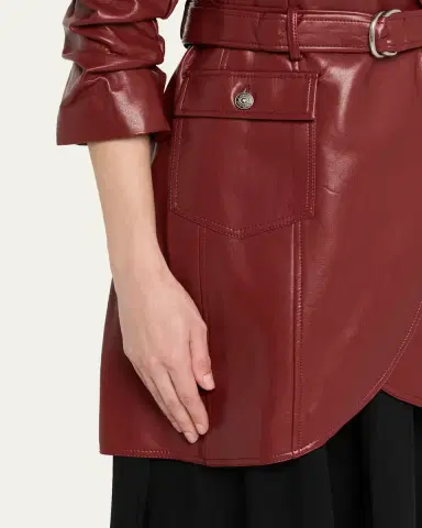 Cinq à Sept Holly Cropped Vegan Leather Jacket | Thumbnail 9 Cinq à Sept Holly Cropped Vegan Leather Jacket | Thumbnail 9