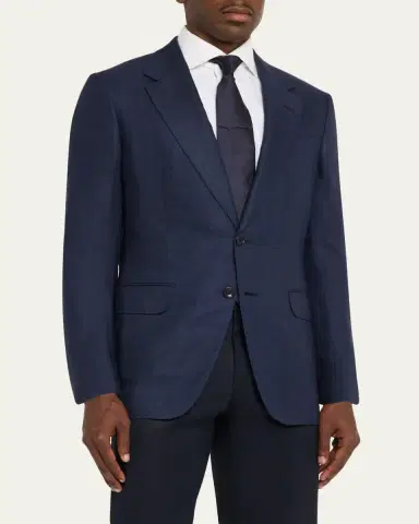 Zegna Men's XXX Couture Gingham Cashmere and Silk Sport Coat | Thumbnail 4 Zegna Men's XXX Couture Gingham Cashmere and Silk Sport Coat | Thumbnail 4