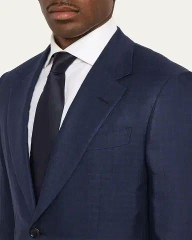 Zegna Men's XXX Couture Gingham Cashmere and Silk Sport Coat | Thumbnail 5 Zegna Men's XXX Couture Gingham Cashmere and Silk Sport Coat | Thumbnail 5