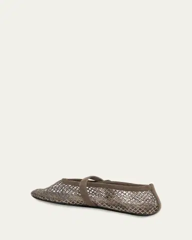 Alaïa Crystal Mesh Ballet Flats | Thumbnail 4