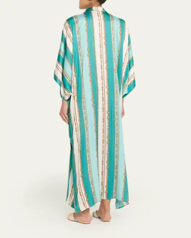 La Blanca Wrena Belt Striped Maxi Shirtdress Coverup | Thumbnail 3