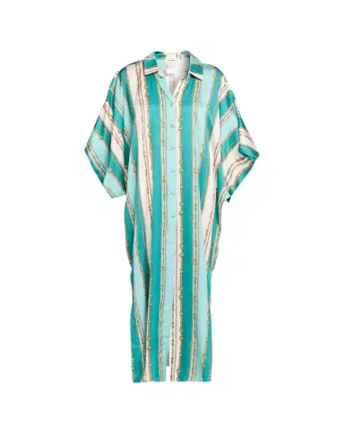 La Blanca Wrena Belt Striped Maxi Shirtdress Coverup | Thumbnail 1