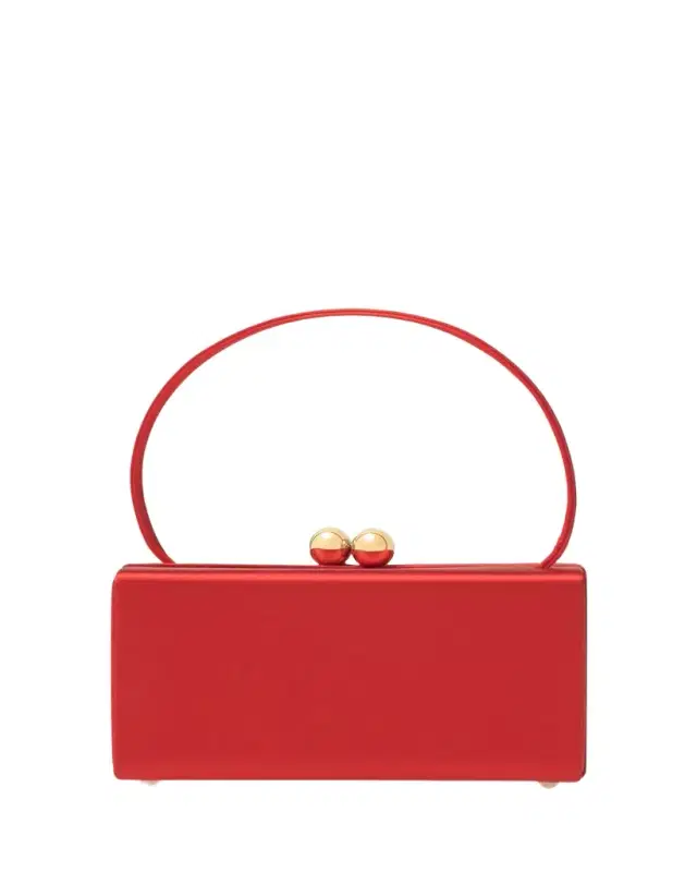 Mimi Kiss-Lock Satin Top-Handle Bag