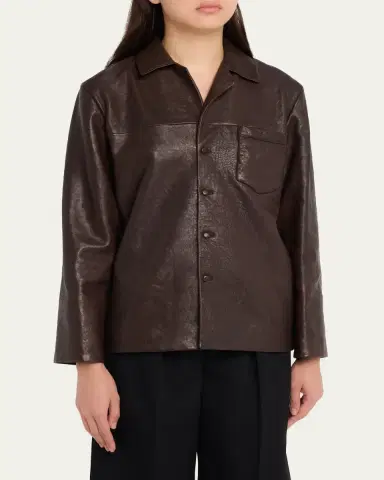 Saint Laurent Bubbled Lambskin Leather Jacket | Thumbnail 4 Saint Laurent Bubbled Lambskin Leather Jacket | Thumbnail 4