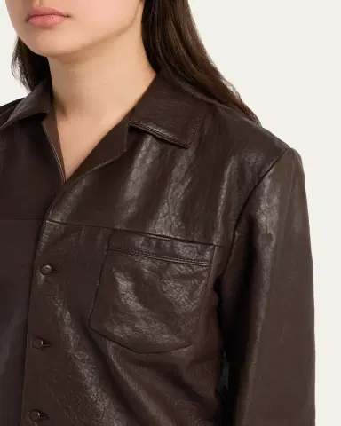 Saint Laurent Bubbled Lambskin Leather Jacket | Thumbnail 5 Saint Laurent Bubbled Lambskin Leather Jacket | Thumbnail 5