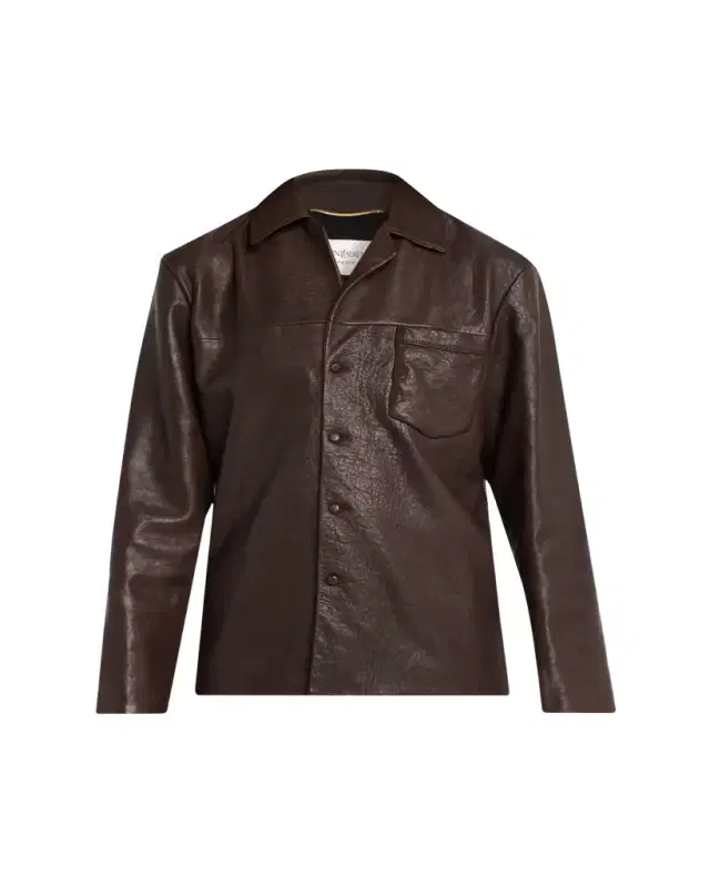 Saint Laurent Bubbled Lambskin Leather Jacket