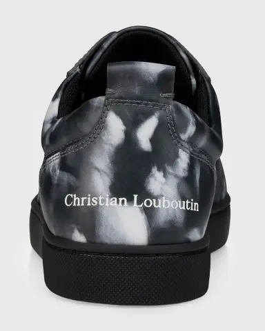 Christian Louboutin Men's Louis Jr Canopee Leather Low-Top Sneakers | Thumbnail 2