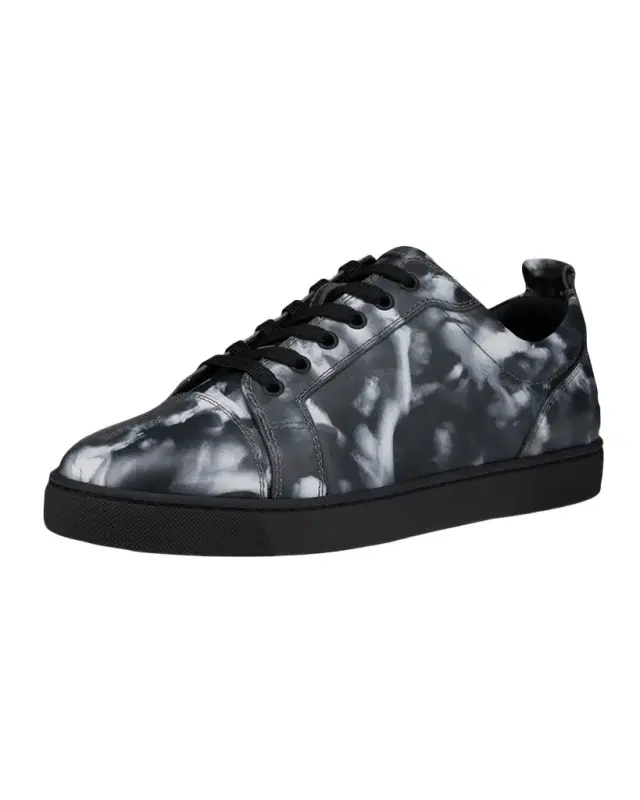 Christian Louboutin Men 's Louis Jr Canopee Leather Low-Top Sneakers