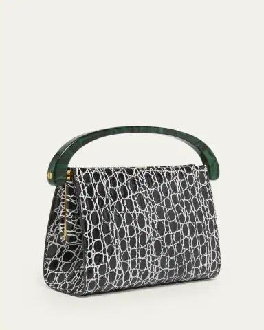 Dries Van Noten Croc-Embossed Leather Top-Handle Bag | Thumbnail 3