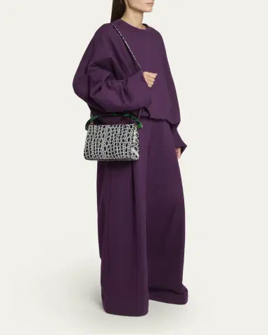 Dries Van Noten Croc-Embossed Leather Top-Handle Bag | Thumbnail 5