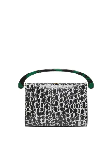 Dries Van Noten Croc-Embossed Leather Top-Handle Bag | Thumbnail 1