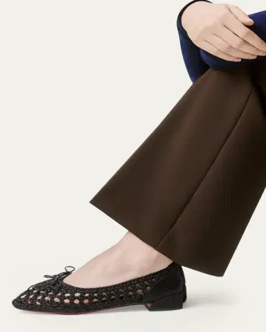 Christian Louboutin Sweetie Jane Woven Silk Ballerina Flats | Thumbnail 2 Christian Louboutin Sweetie Jane Woven Silk Ballerina Flats | Thumbnail 2