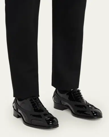 Christian Louboutin x Jaden Smith Men's Caged Patent Leather Oxfords | Thumbnail 2