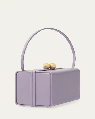 Carolina Herrera Mimi Kiss-Lock Leather Top-Handle Bag | Thumbnail 2