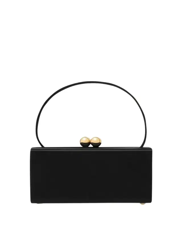 Mimi Kiss-Lock Satin Top-Handle Bag