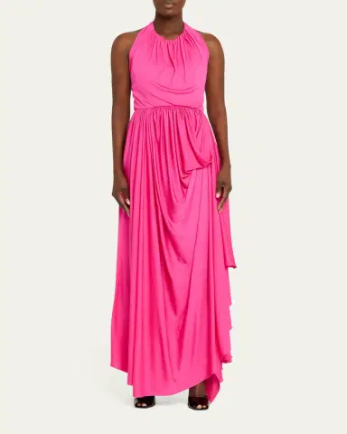 Givenchy Draped Jersey Halter Gown | Thumbnail 2