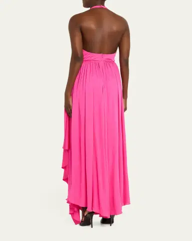 Givenchy Draped Jersey Halter Gown | Thumbnail 3