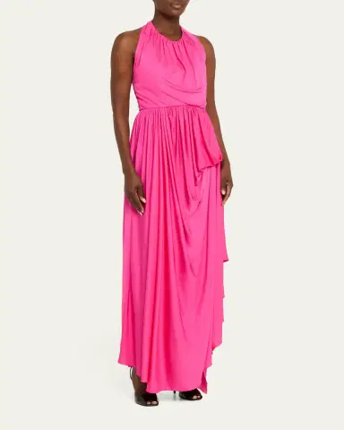 Givenchy Draped Jersey Halter Gown | Thumbnail 4
