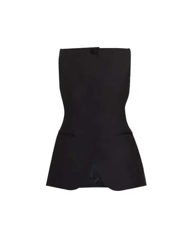 Brioni High-Neck Satin Wool Single-Breasted Vest