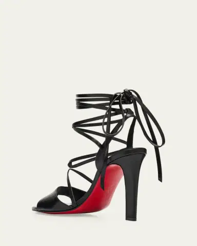 Christian Louboutin 100mm Fanny Randa Leather Ankle-Tie Sandals | Thumbnail 2 Christian Louboutin 100mm Fanny Randa Leather Ankle-Tie Sandals | Thumbnail 2