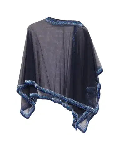 Giorgio Armani Embellished Edge Tulle Wrap Poncho | Thumbnail 1 Giorgio Armani Embellished Edge Tulle Wrap Poncho | Thumbnail 1