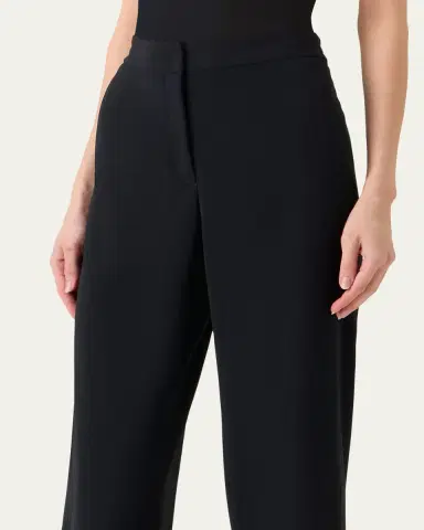 Akris punto Marlon Cropped Pants in Signature Laser-Cut Crepe | Thumbnail 4 Akris punto Marlon Cropped Pants in Signature Laser-Cut Crepe | Thumbnail 4