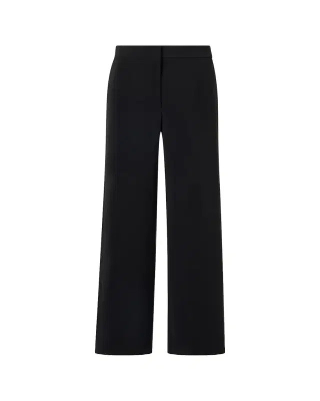 Marlon Cropped Pants in Signature Laser-Cut Crepe
