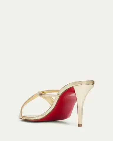 Christian Louboutin 80mm Mulazee Metallic Leather Sandals | Thumbnail 4