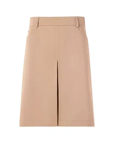 Akris punto Box Pleat Cotton Gabardine A-Line Skirt | Thumbnail 1