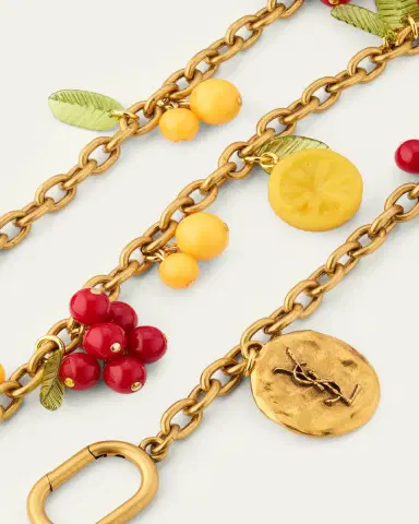 Saint Laurent Cherry Charms Bag Chain | Thumbnail 3 Saint Laurent Cherry Charms Bag Chain | Thumbnail 3