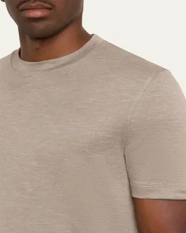 Brioni Men's Heathered Cotton Crewneck T-Shirt | Thumbnail 5