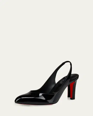 Christian Louboutin 85mm Fannylove Patent Leather Slingback Pumps | Thumbnail 2