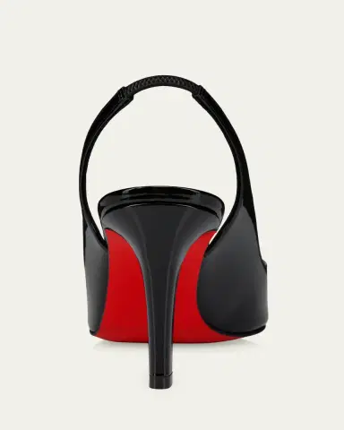 Christian Louboutin 85mm Fannylove Patent Leather Slingback Pumps | Thumbnail 3