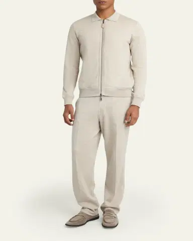 Brioni Men's Full-Zip Blouson Jacket | Thumbnail 2