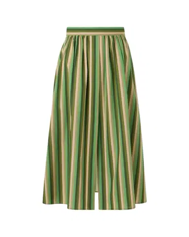 Akris punto Parasol Striped Cotton Poplin Midi Skirt | Thumbnail 1