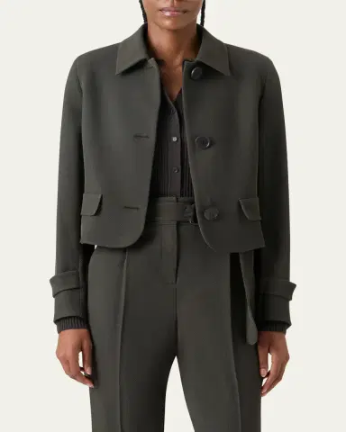 Akris punto Button-Down Wool Jacket | Thumbnail 4 Akris punto Button-Down Wool Jacket | Thumbnail 4