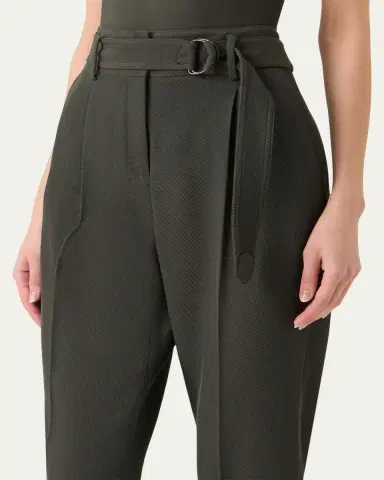Akris punto Fred Belted Wool Ankle Pants | Thumbnail 4 Akris punto Fred Belted Wool Ankle Pants | Thumbnail 4