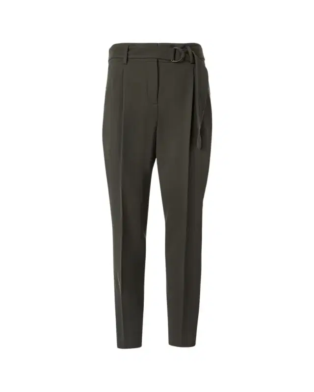 Akris punto Fred Belted Wool Ankle Pants