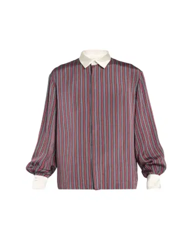 Dries Van Noten Men's Striped Viscose-Blend Shirt | Thumbnail 1 Dries Van Noten Men's Striped Viscose-Blend Shirt | Thumbnail 1