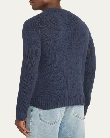 The Row Men's Laing Silk Knit Crewneck Sweater | Thumbnail 3