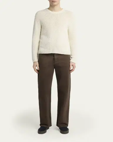 The Row Men's Laing Silk Knit Crewneck Sweater | Thumbnail 6