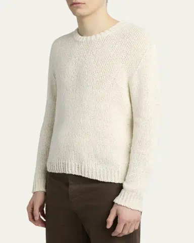 The Row Men's Laing Silk Knit Crewneck Sweater | Thumbnail 8