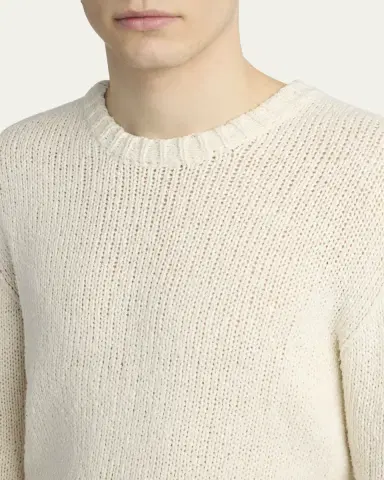 The Row Men's Laing Silk Knit Crewneck Sweater | Thumbnail 9